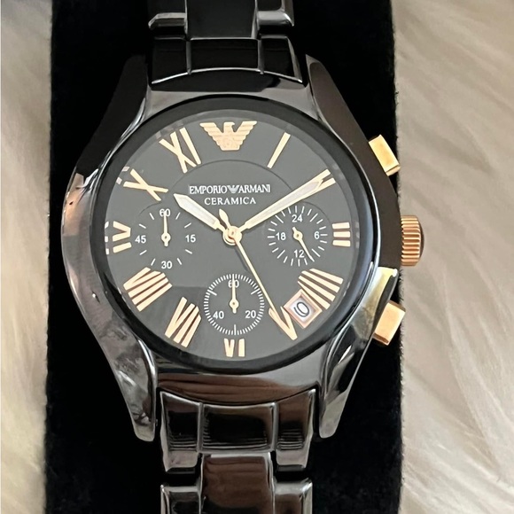SOLD / Emporio Armani Women’s Ceramica Chronograph Watch
Case Size: 38mm - Picture 4 of 10